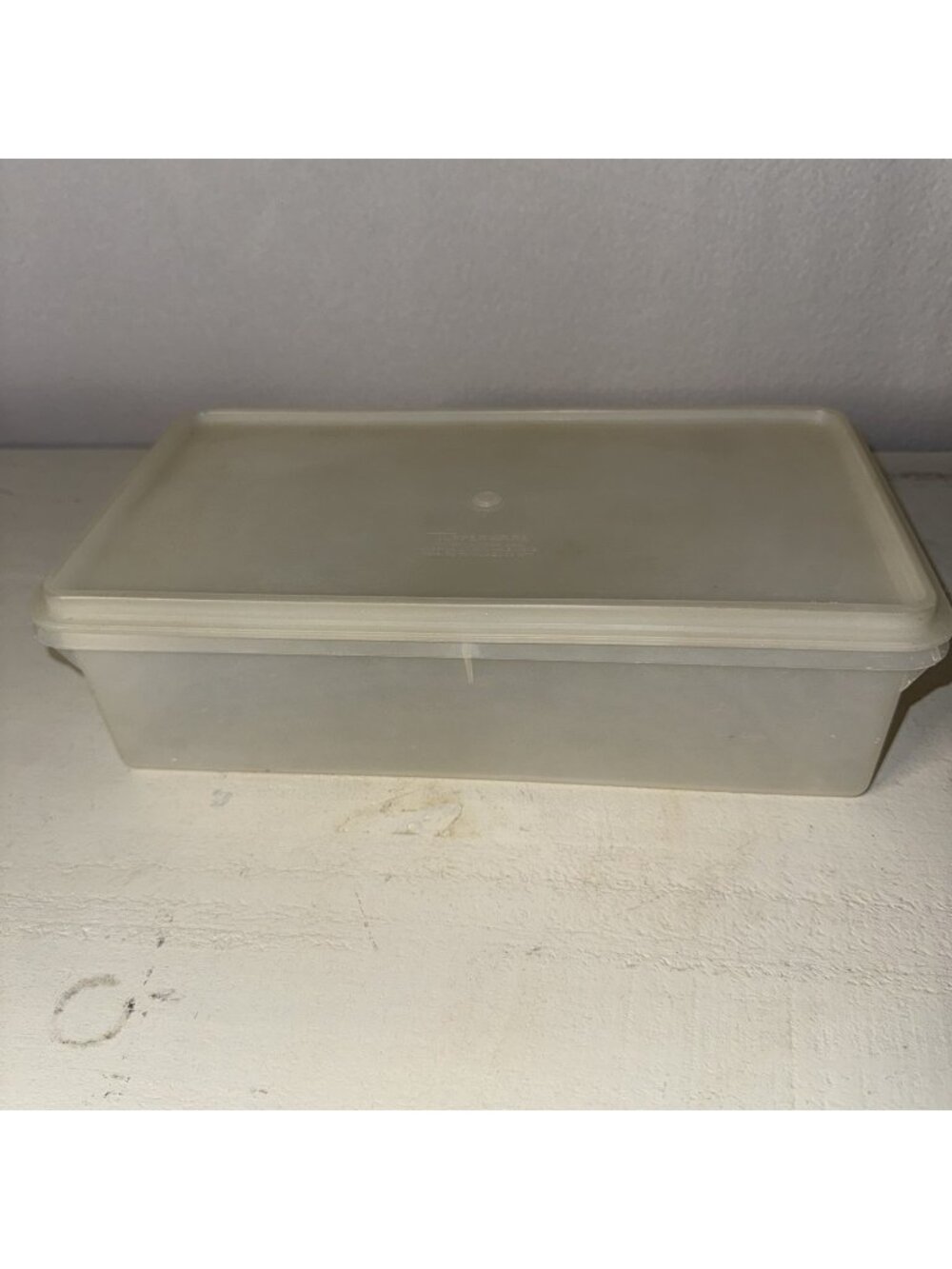 Vintage Tupperware Cracker Kracker Keeper Container Clear Florida 678-1 & 677-2